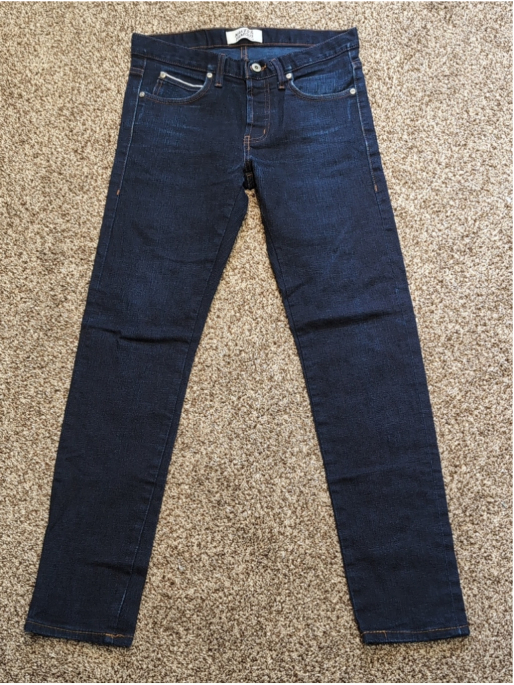 Naked And Famous Super Guy Premium Selvedge Skinny Jeans Stretchy Size 31x31